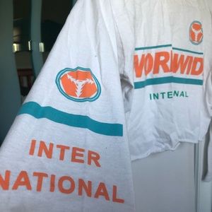 cropped long sleeve graphic t-shirt